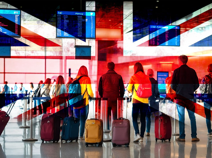 Passengers waiting at the terminal