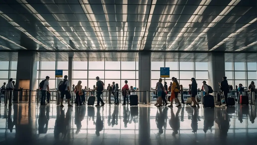 an image of london stansted airport terminal (AI Generated)