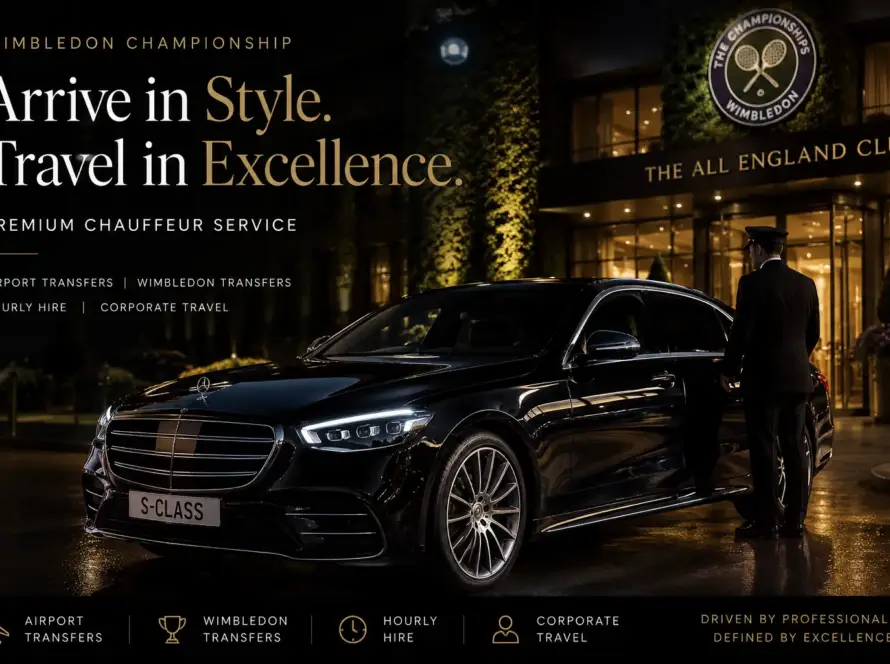 Mercedes S Class with chauffeur at All England Club - Wimbledon Championship