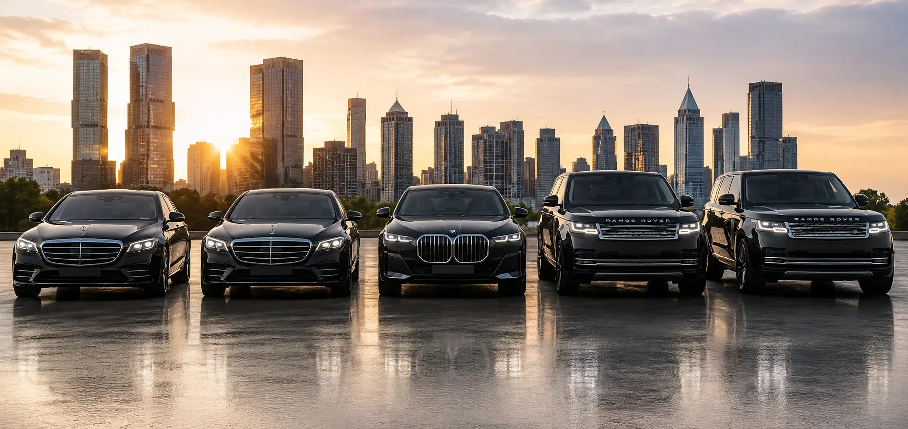 executive fleet with mercedes s-class, bmw and range rover autobiography in london