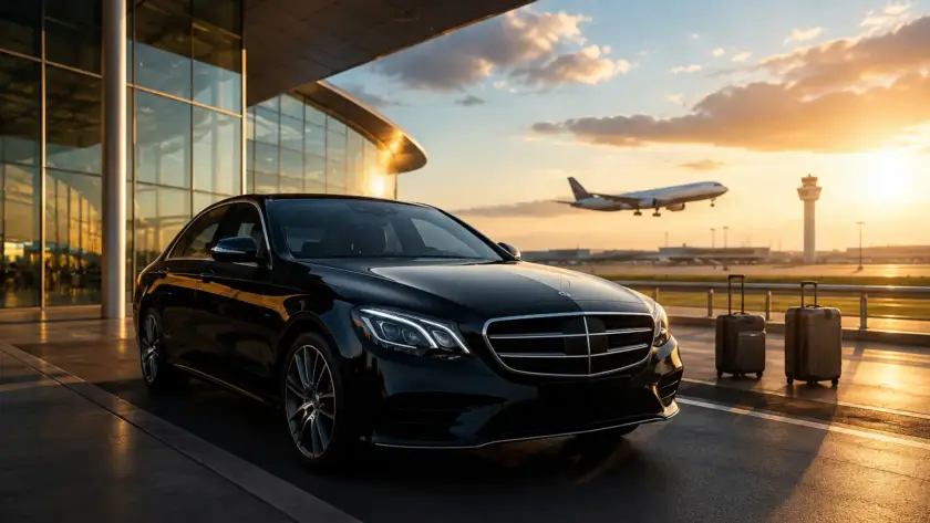 Mercedes E Class in Gatwick Airport Terminal