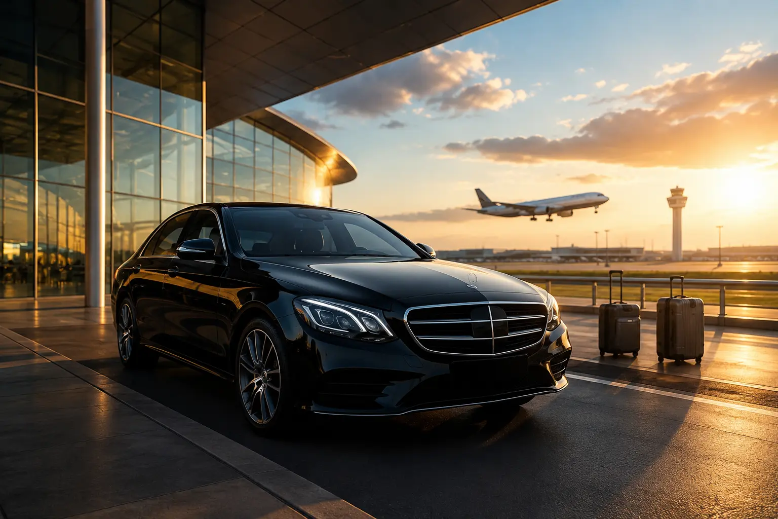 Mercedes E Class in Gatwick Airport Terminal